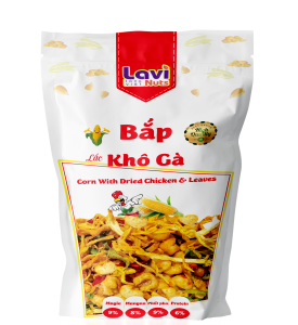 BẮP LẮC KHÔ GÀ LÁ CHANH TÚI ZIP 100G